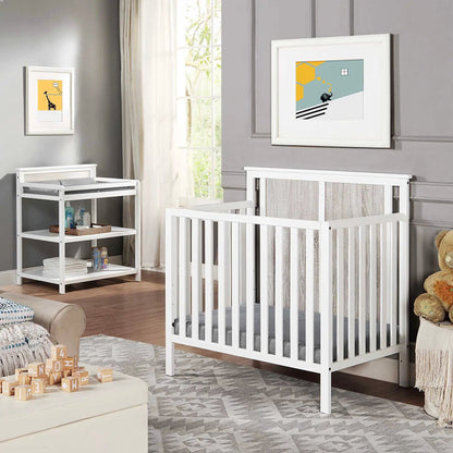 Connelly Mini Crib With Mattress Pad Two Tone