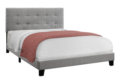 Transitional Upholstered Bed Frame and Headboard