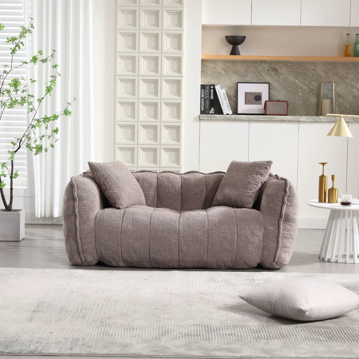 Cozy Beanbag Chair With Resilient Foam Core For 2