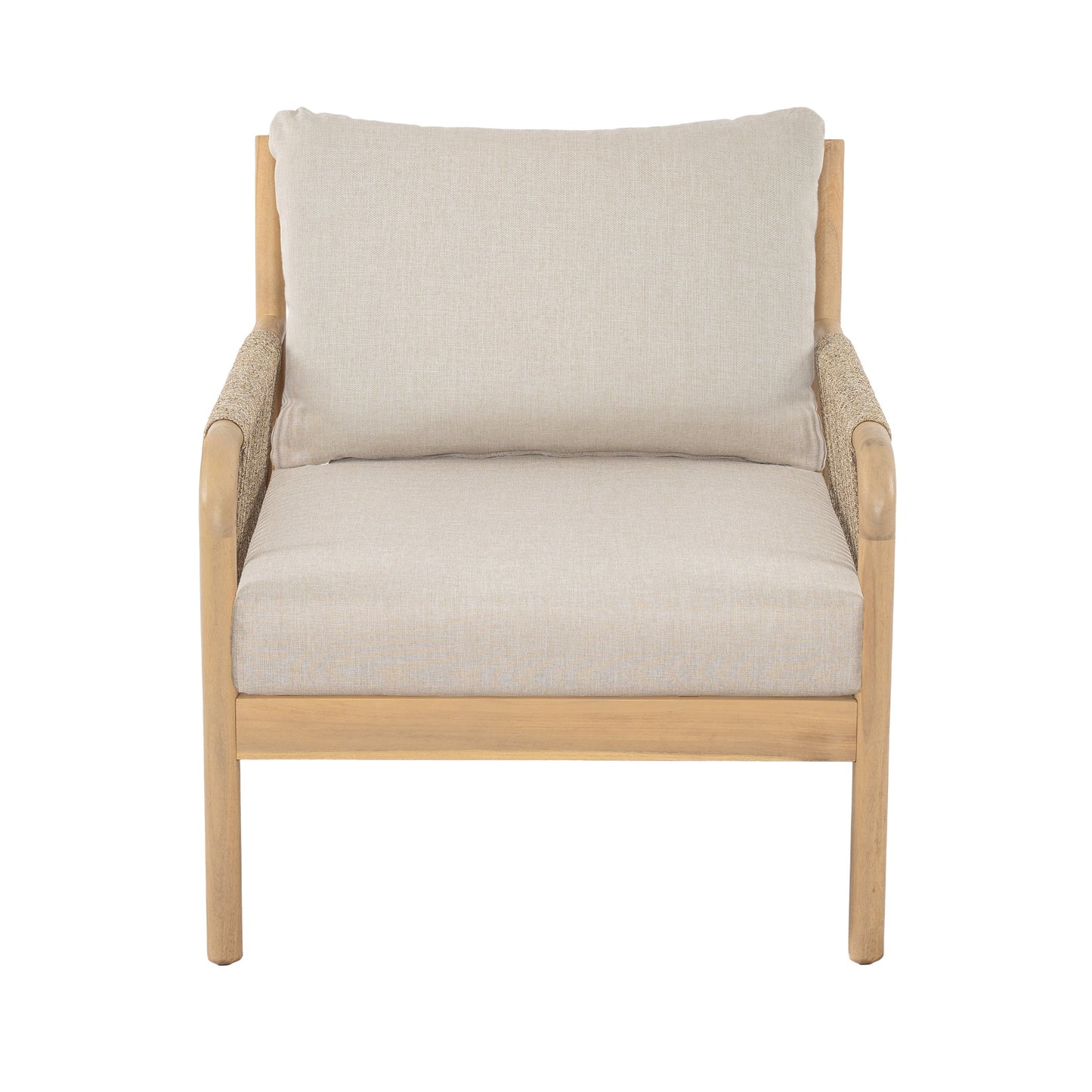 Casper Outdoor 6-Seater Sofa cushion on natural wood frame by HouseOfZazla on Tampa Home & Garden Store