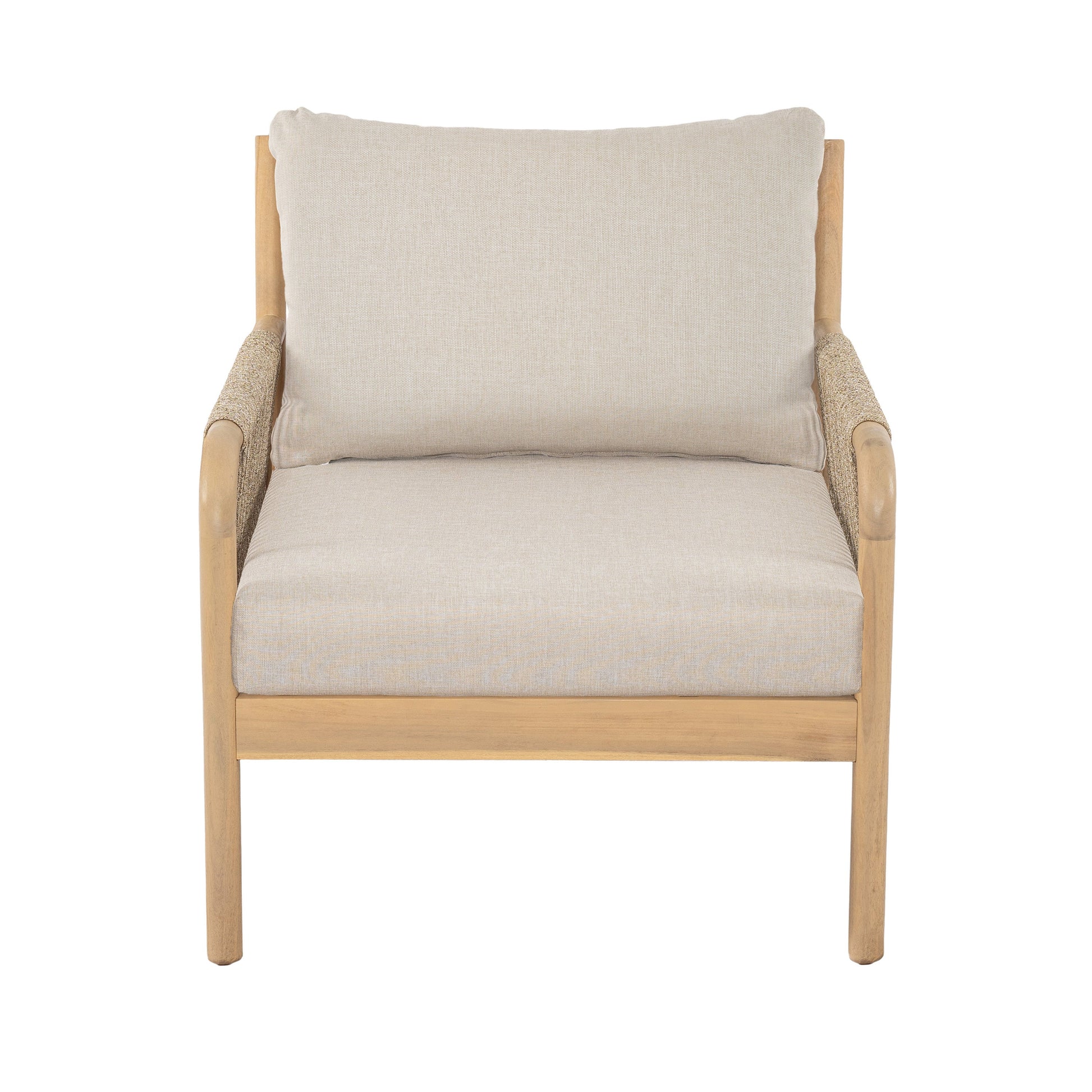 Casper Outdoor 6-Seater Sofa cushion on natural wood frame by HouseOfZazla on Tampa Home & Garden Store