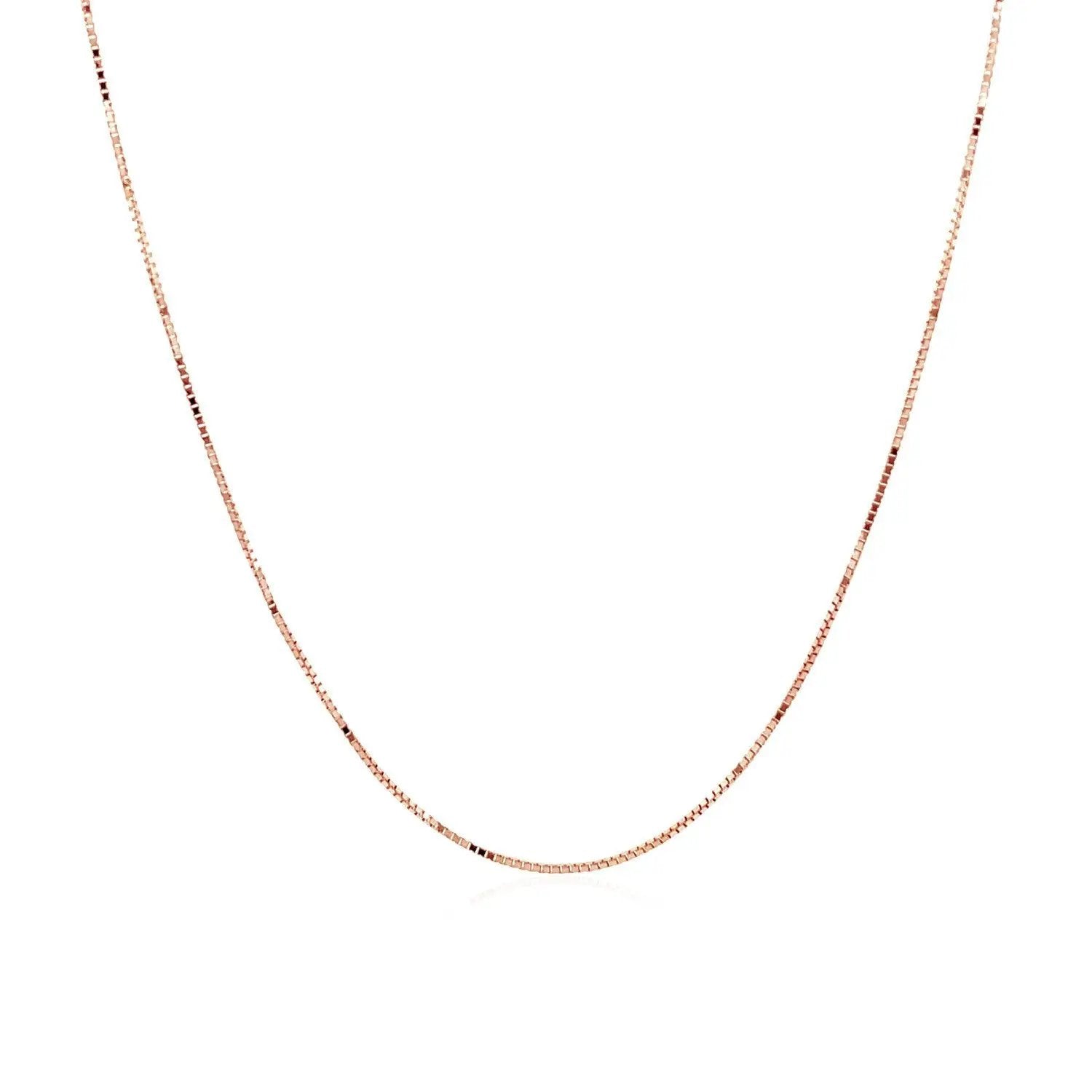 14k rose gold box chain necklace 0.6mm delicate chain by Bids.com on Tampa Home & Garden Store