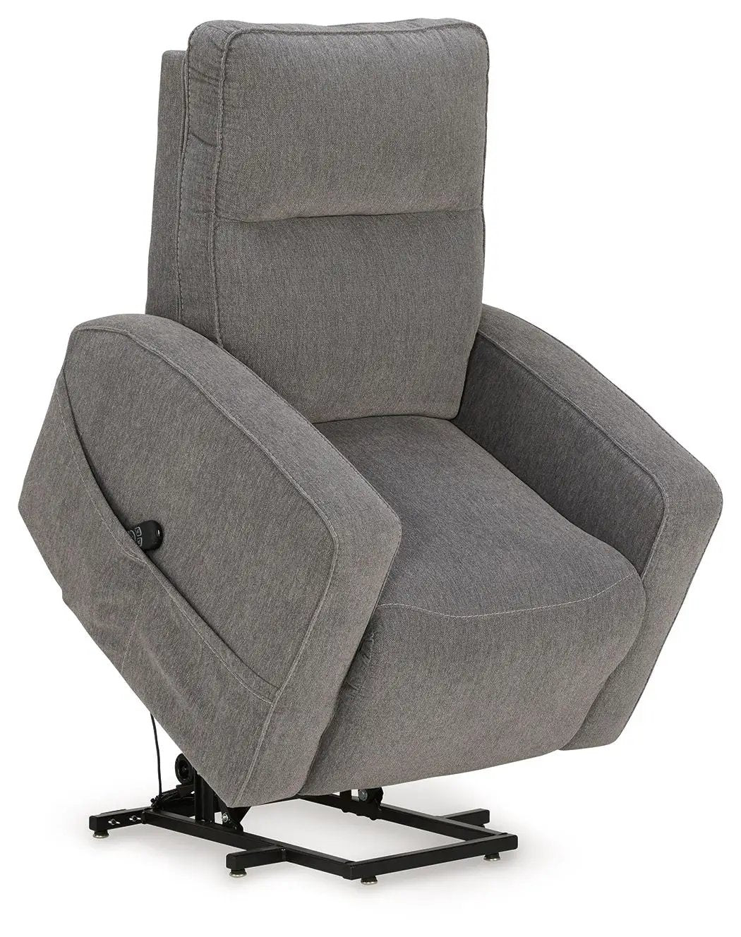 Starganza Power Lift Recliner gray fabric lift chair Unique Piece Furniture padded back on Tampa Home & Garden Store