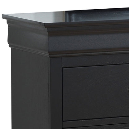Traditional Elegant Dresser Black by HouseOfZazla with crown molding top and paneled drawers on Tampa Home & Garden Store