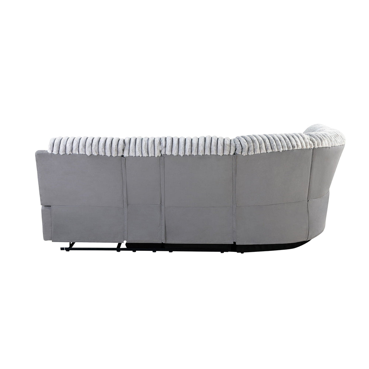 Bruni gray reclining sectional sofa with LED lighting and manual recline by HouseOfZazla on Tampa Home & Garden Store