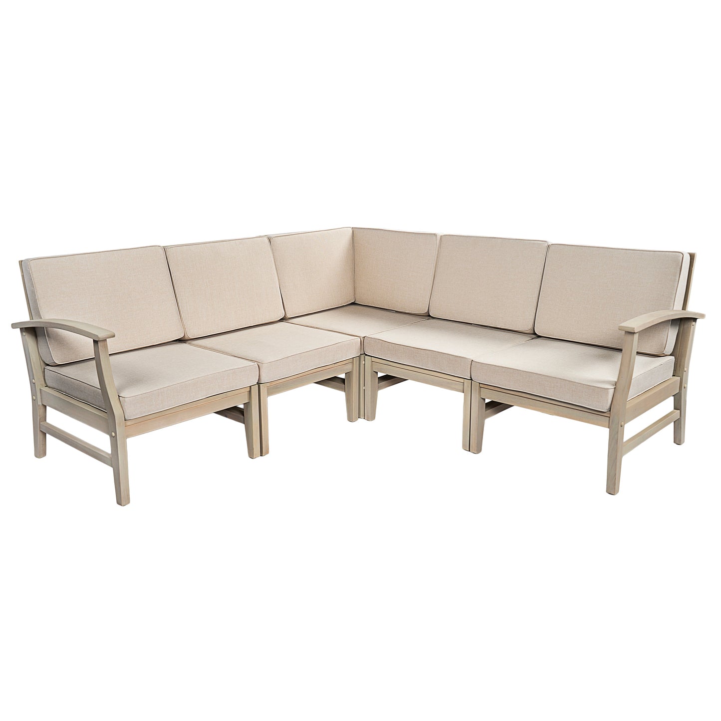 Perla 5 Piece Patio Sofa Set and Acacia Wood
