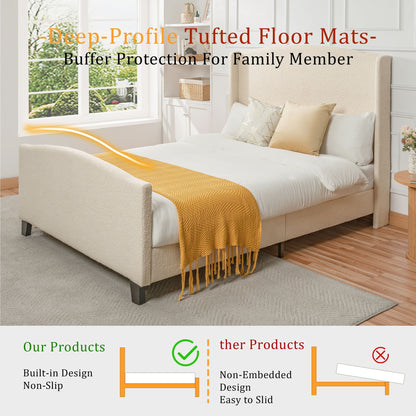 Sturdy Platform Bed Frame and a Padded Headboard