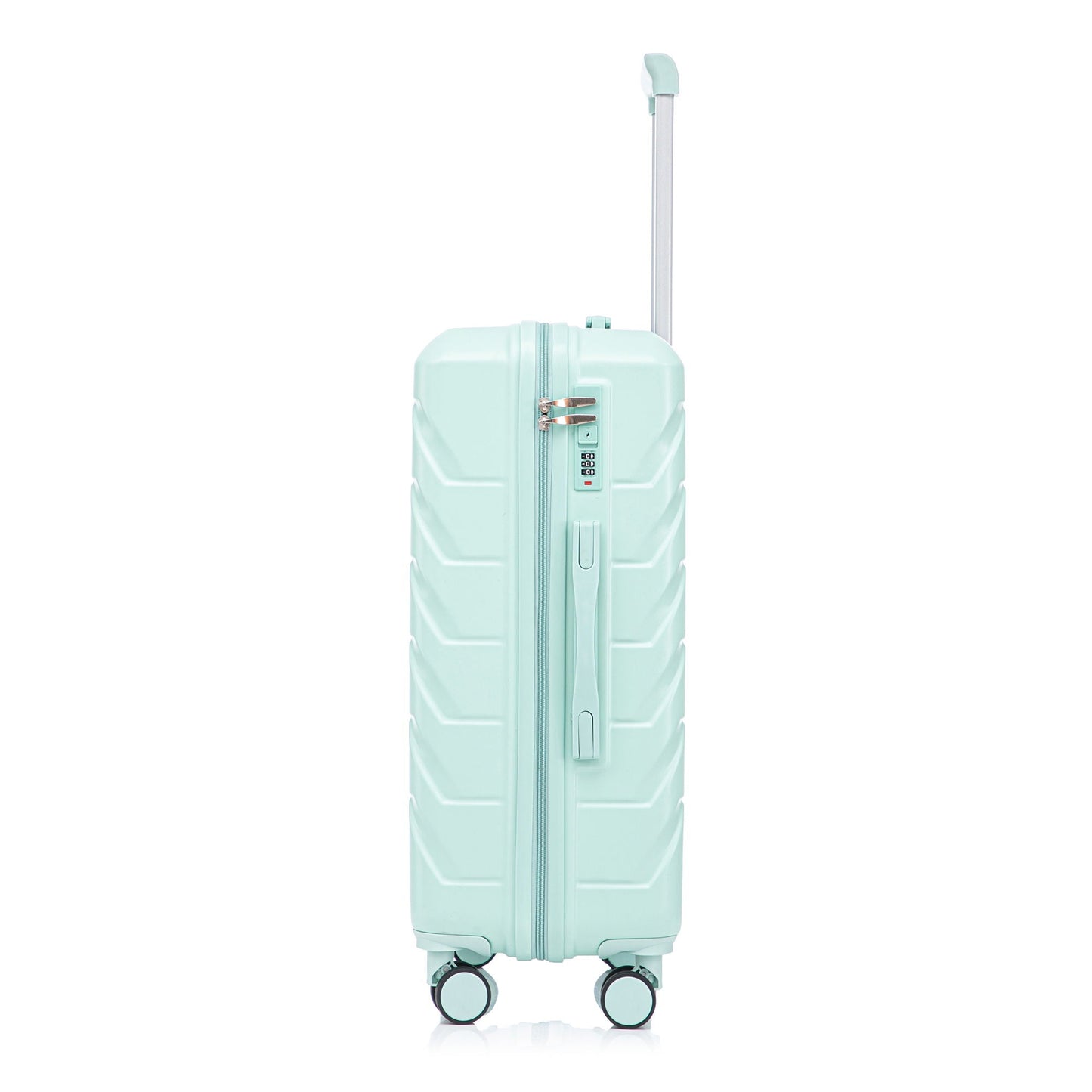 HouseOfZazla mint 3-piece spinner luggage set with combination lock and rolling wheels on Tampa Home & Garden Store