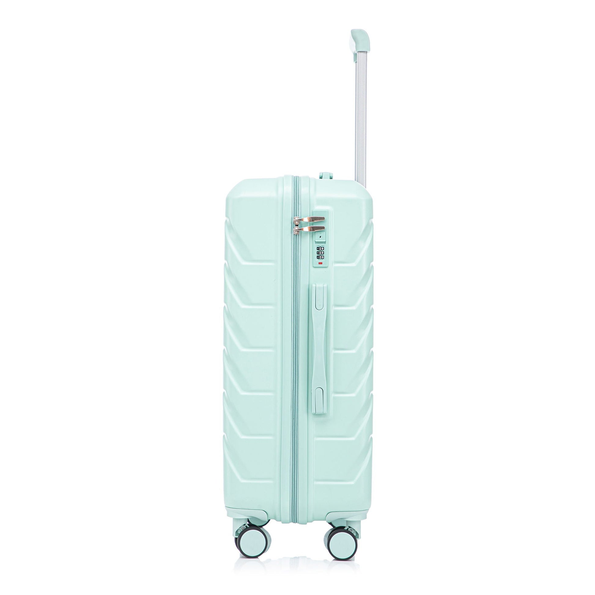 HouseOfZazla mint 3-piece spinner luggage set with combination lock and rolling wheels on Tampa Home & Garden Store