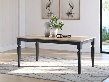 Brenkerton Rectangular Dining Table grayish brown top black legs by Unique Piece Furniture on Tampa Home & Garden Store