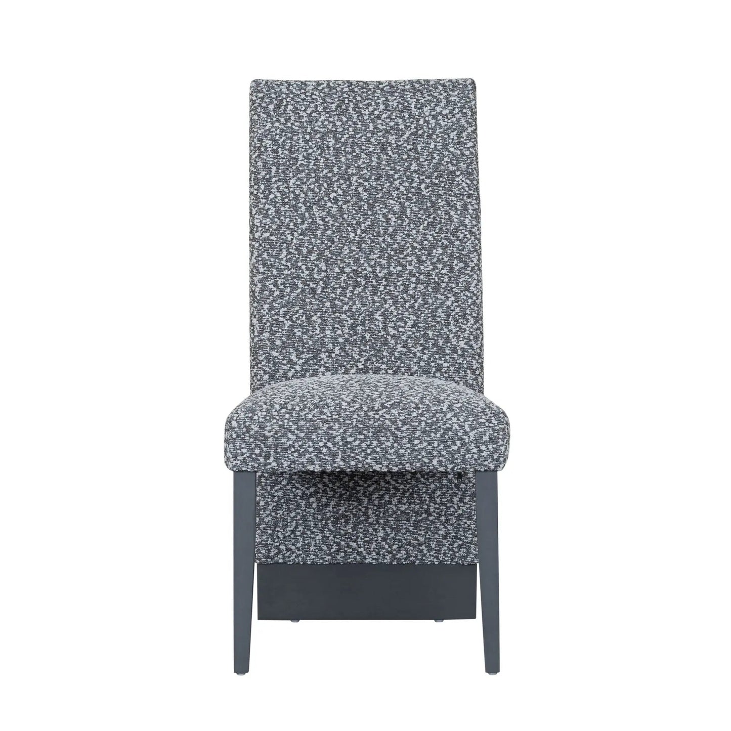 Stacey Contemporary Dining Chair gray textured fabric with dark legs on Tampa Home & Garden Store