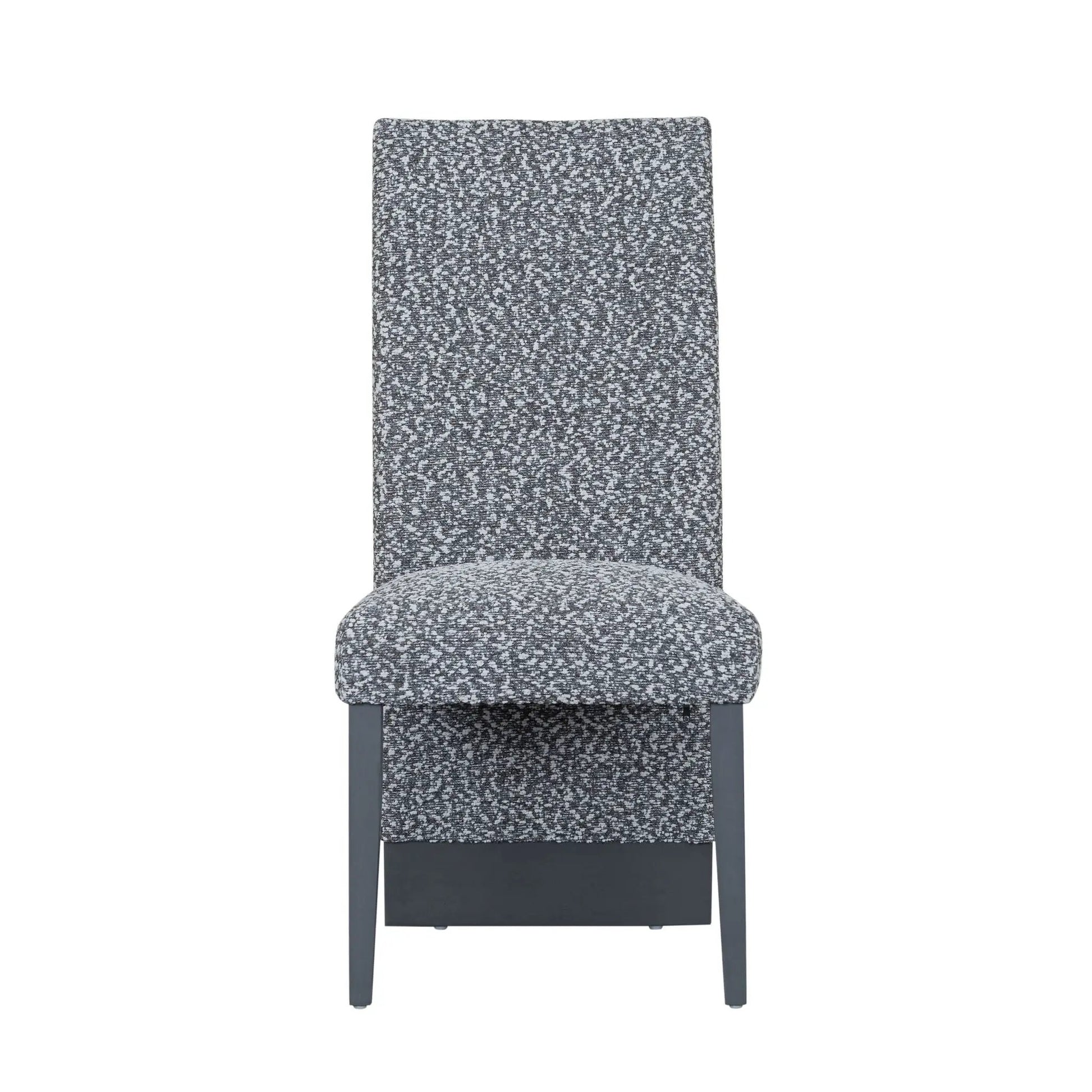 Stacey Contemporary Dining Chair gray textured fabric with dark legs on Tampa Home & Garden Store