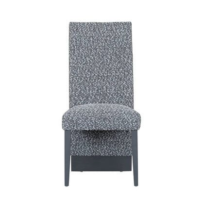 Stacey Contemporary Dining Chair gray textured fabric with dark legs on Tampa Home & Garden Store