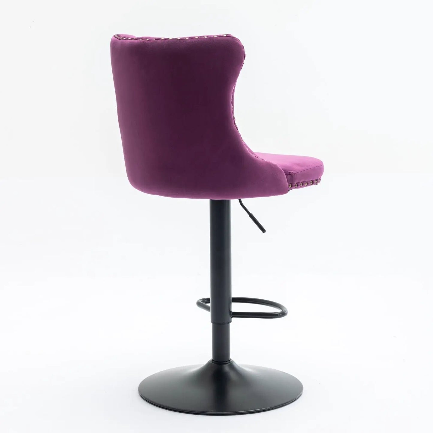 Swivel Bar Stools Adjustable Height Tufted Back