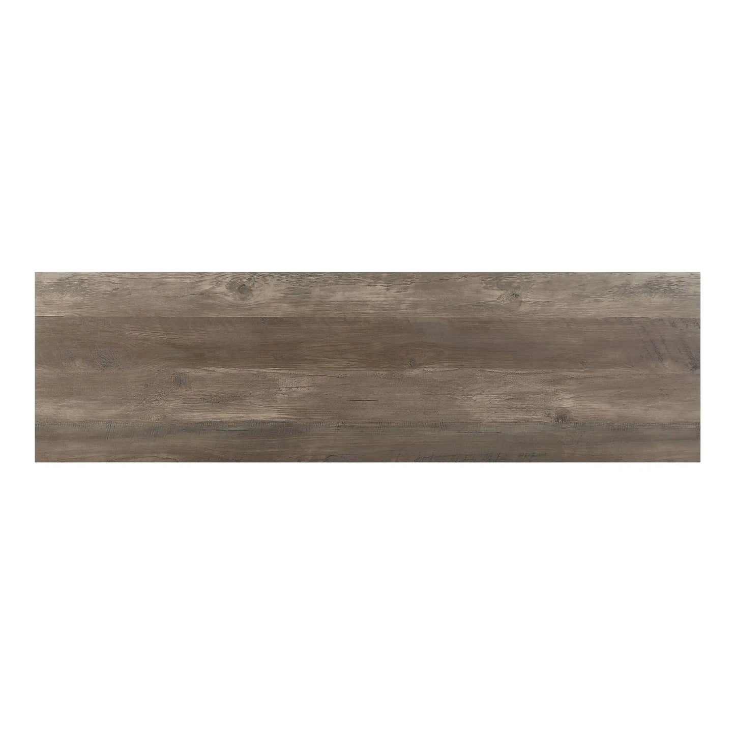 Nantan Rustic TV Stand top panel in weathered brown wood grain with knots on Tampa Home & Garden Store