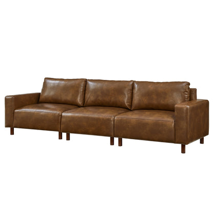 112 Inch Luxury PU Leather Sofa For Living Room