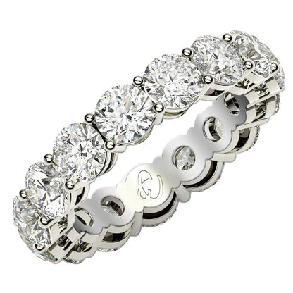 Round cut lab grown diamond eternity ring in 14k white gold, 5 cttw FG/VS2 by Bids.com on Tampa Home & Garden Store