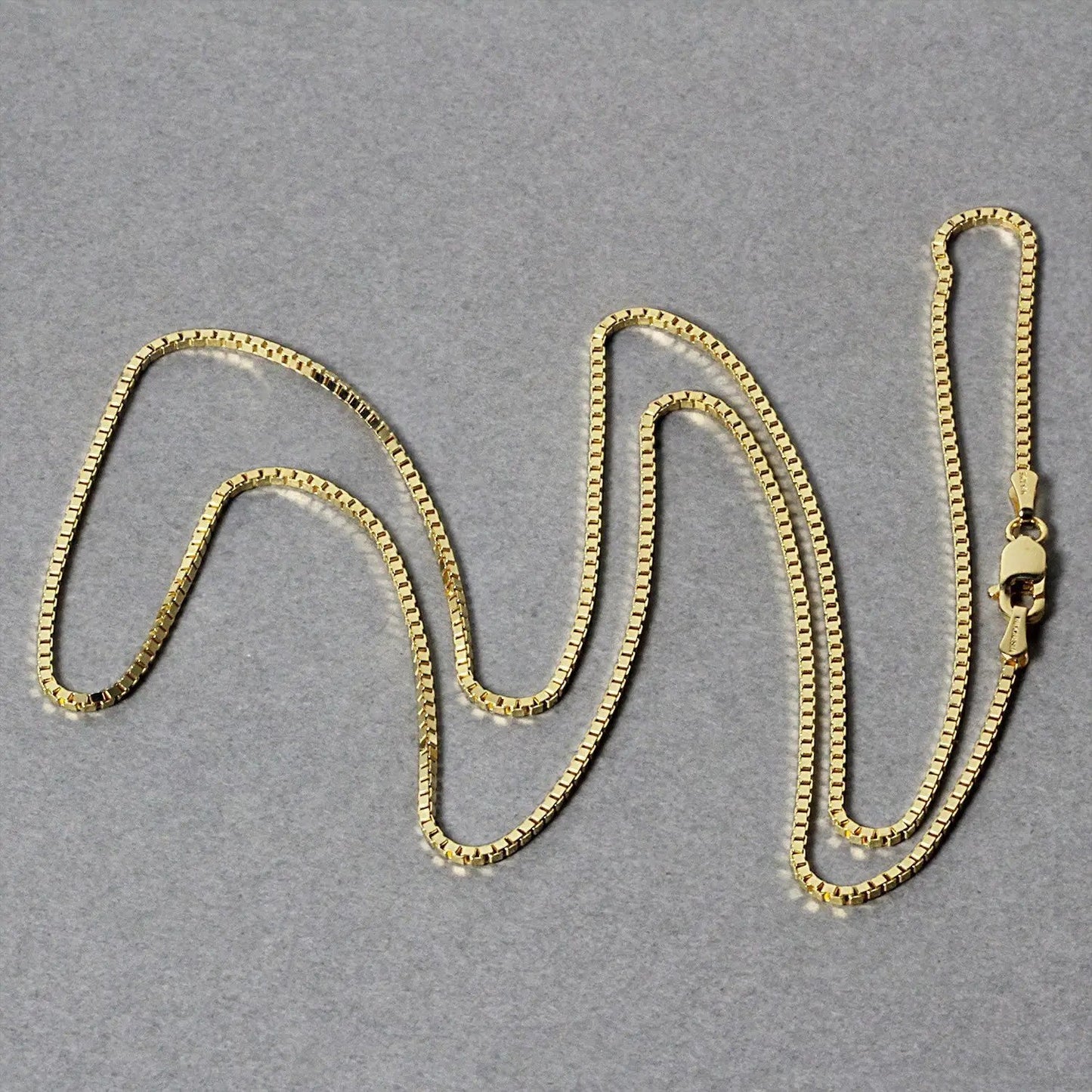 14k yellow gold box chain necklace 1.1mm with lobster clasp on Tampa Home & Garden Store