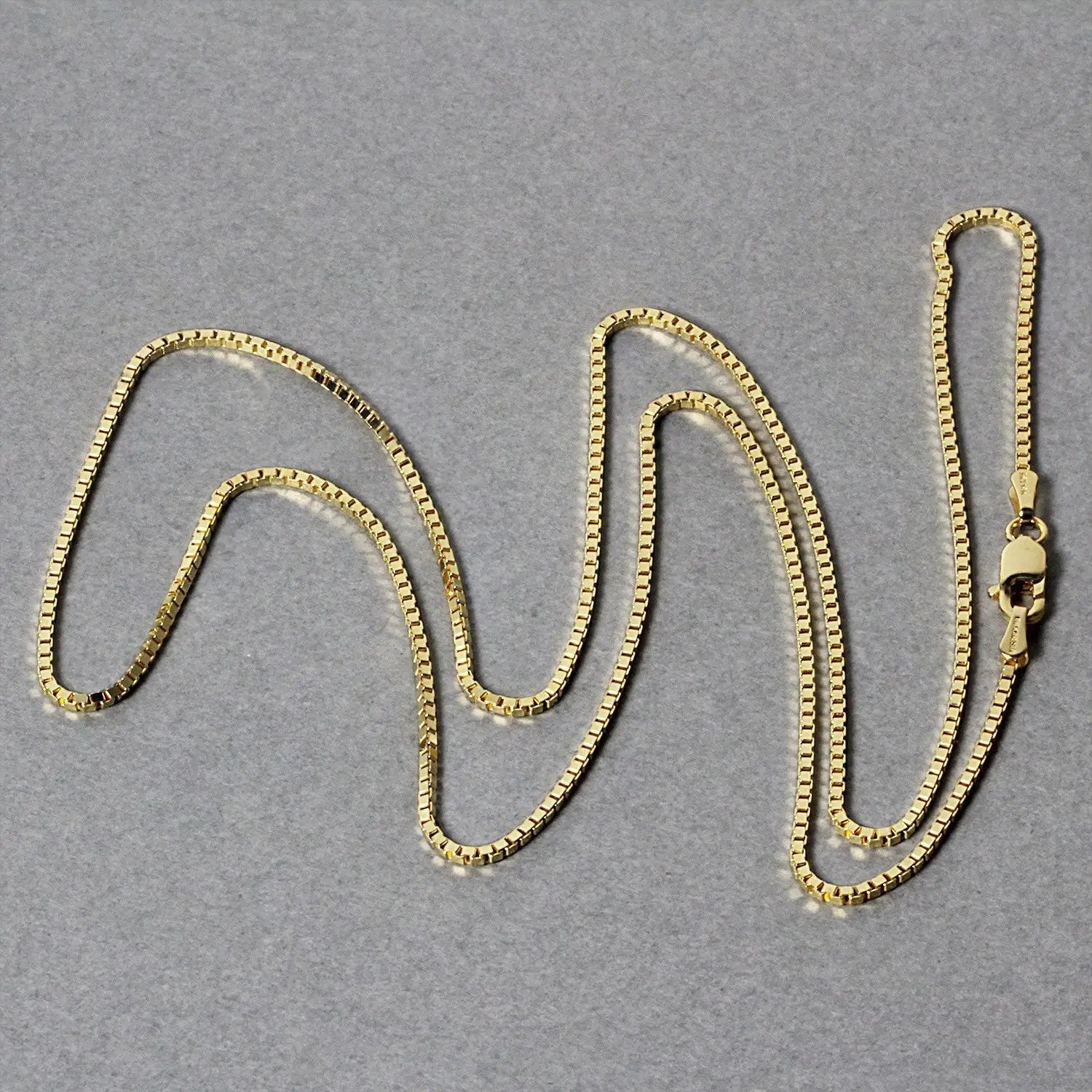 14k yellow gold box chain necklace 1.1mm with lobster clasp on Tampa Home & Garden Store