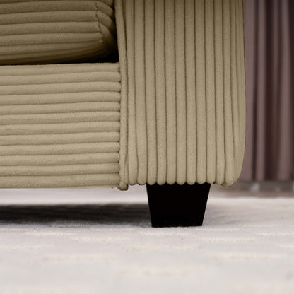 Classic Modern Deep Seat Chair and Footstool Set