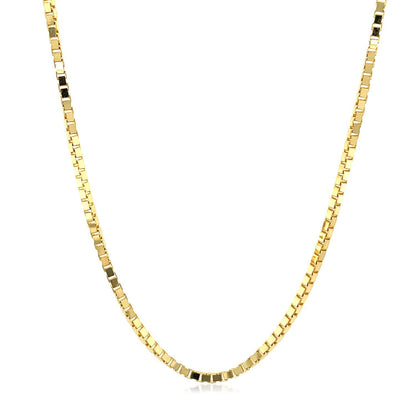 14k Yellow Gold Semi-Solid Box Chain Necklace 1.6mm by Bids.com on Tampa Home & Garden Store