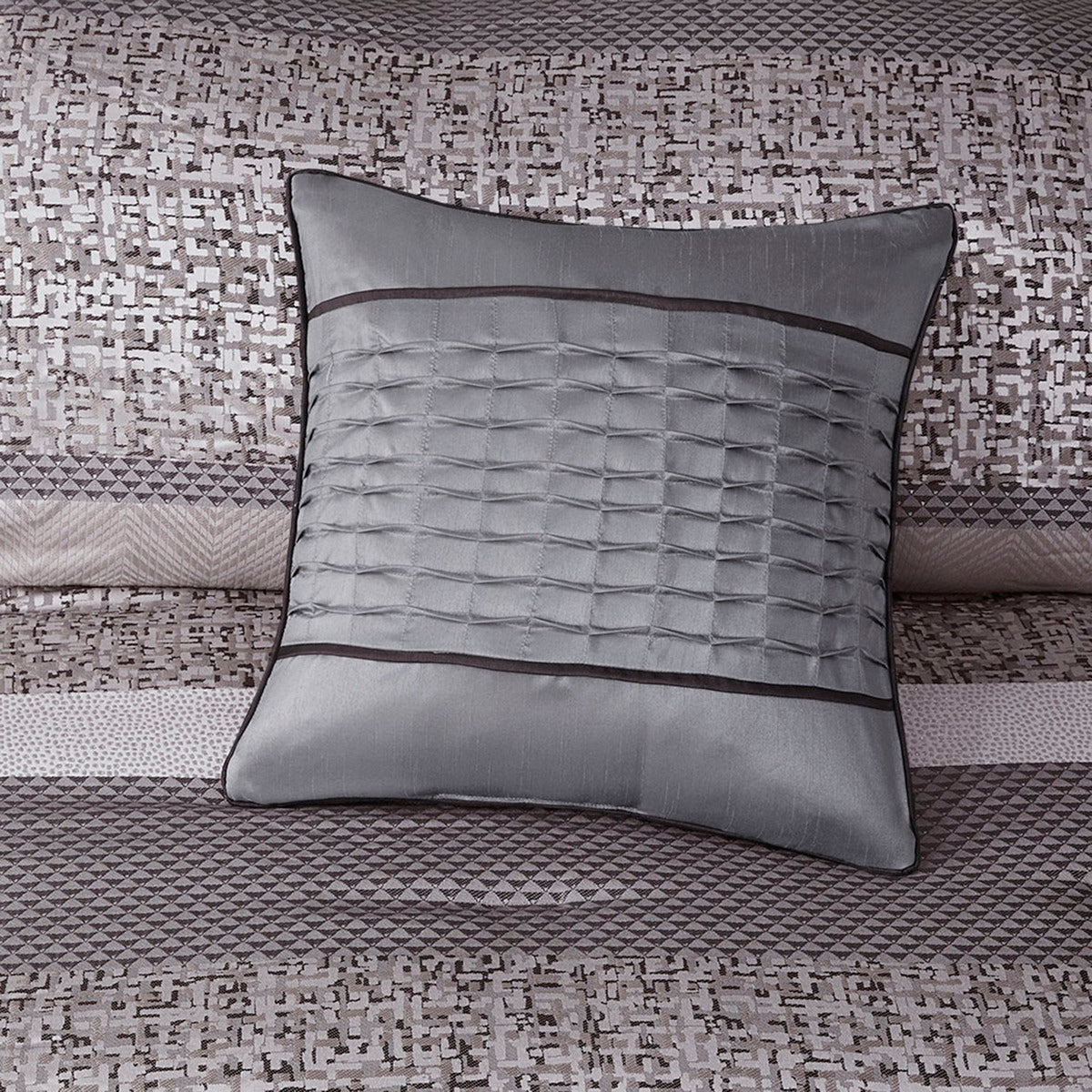 7 Piece Jacquard Comforter Set and Pillows