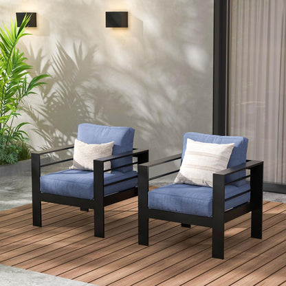 All Weather Patio Chairs and Thick Foam Cushions