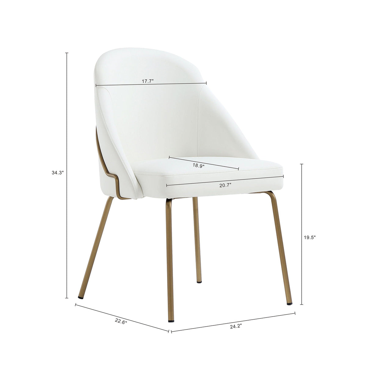 Upholstered dining chair with high-density foam, beige/white, HouseOfZazla side chair on Tampa Home & Garden Store