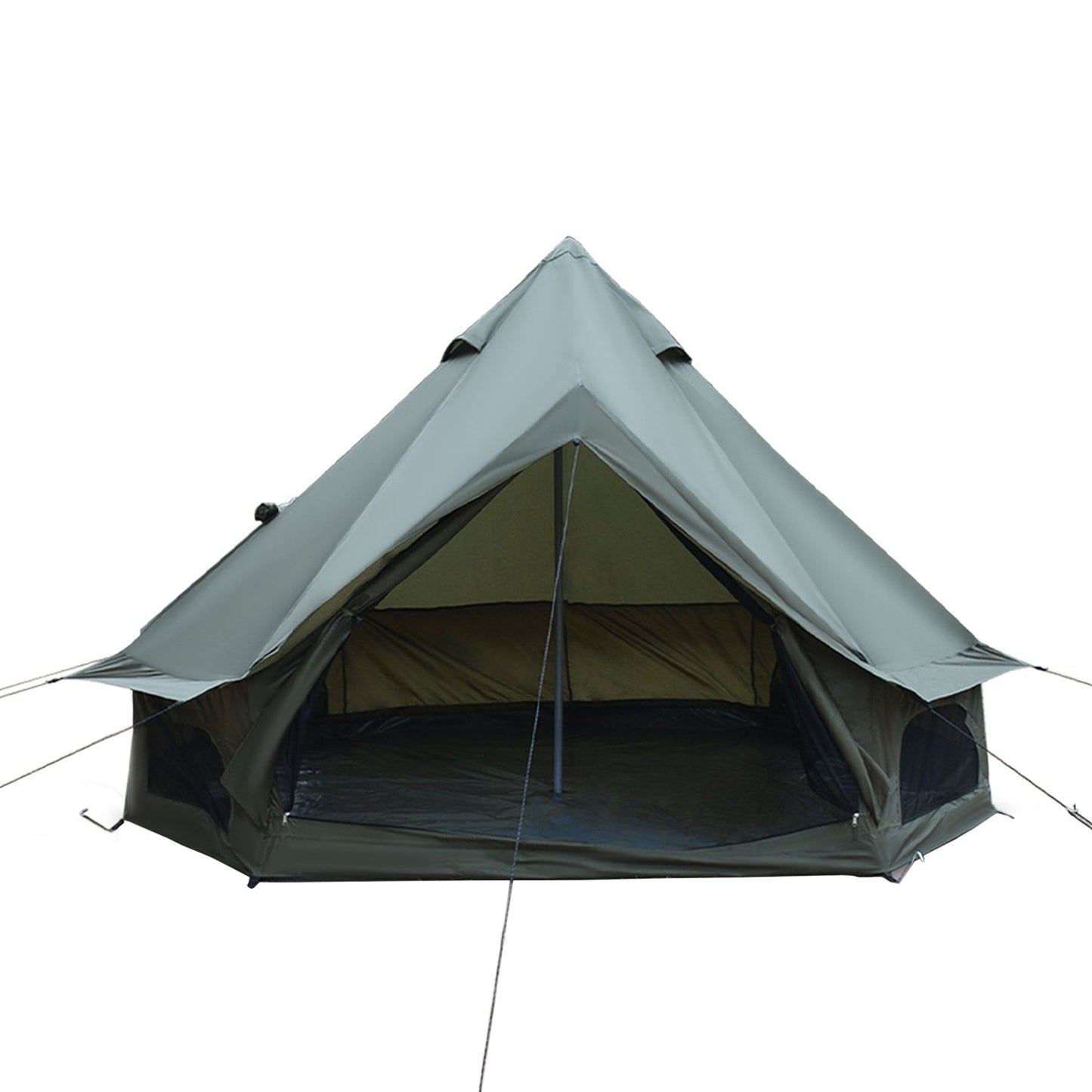 Oxford Bell Tent 13.1ft open-front gray canvas tent for family camping on Tampa Home & Garden Store