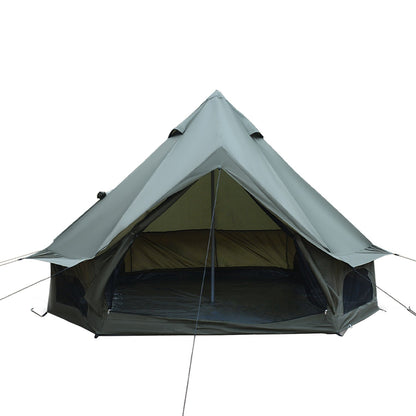Oxford Bell Tent 13.1ft open-front gray canvas tent for family camping on Tampa Home & Garden Store