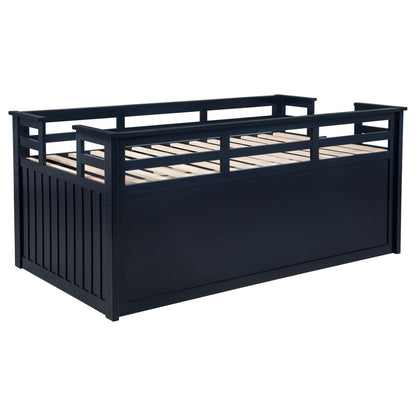 Starboard Captain's Bed with Trundle navy finish, slat deck, HouseOfZazla on Tampa Home & Garden Store