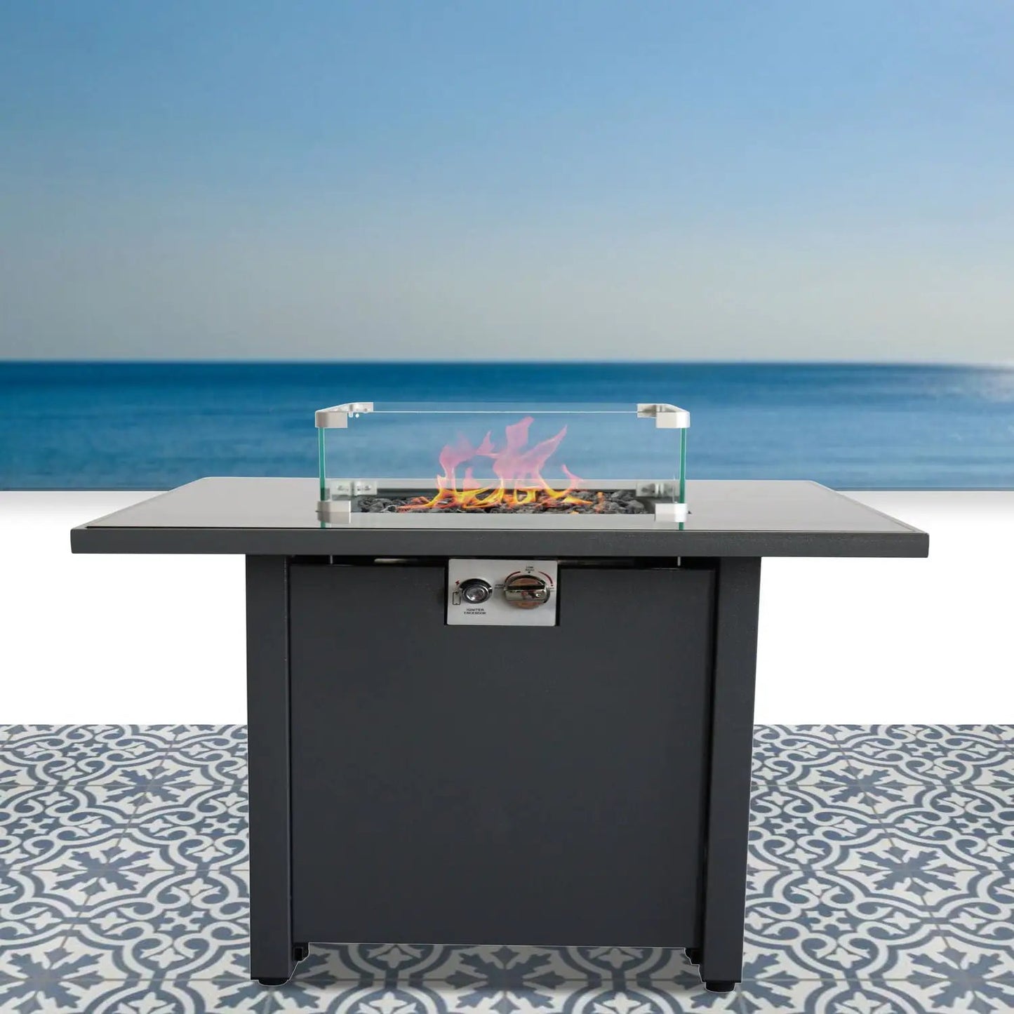 Outdoor Fire Pit for Garden and Backyard Gray