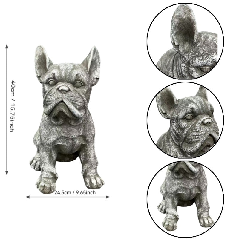 Heavy Duty French Bulldog Resin Statue for Garden