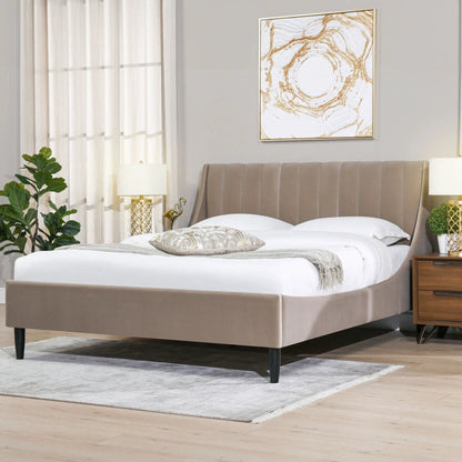 Aspen Vertical Tufted Headboard Platform Bed
