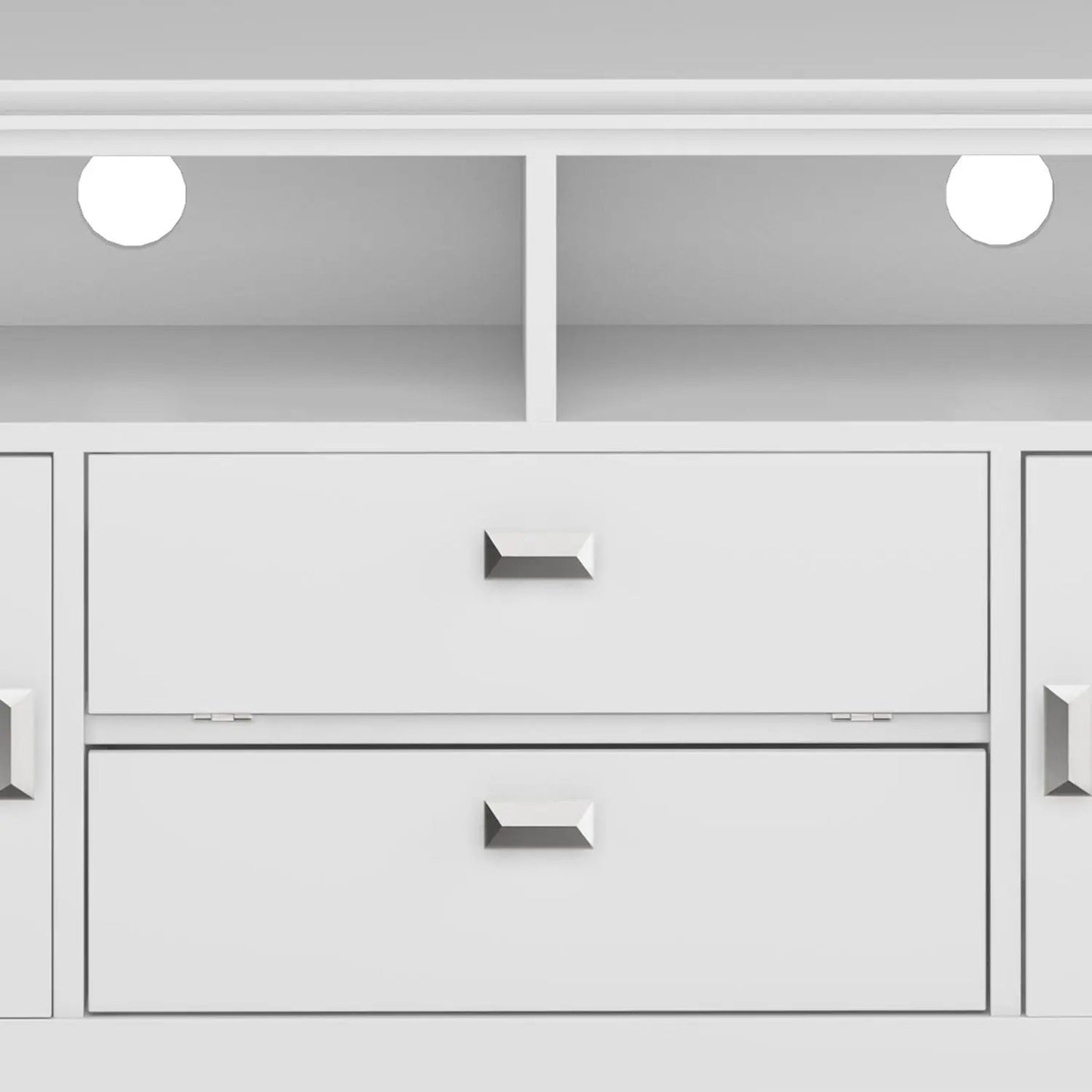 Artisan Tv Media Stand Glass Doors and Drawers
