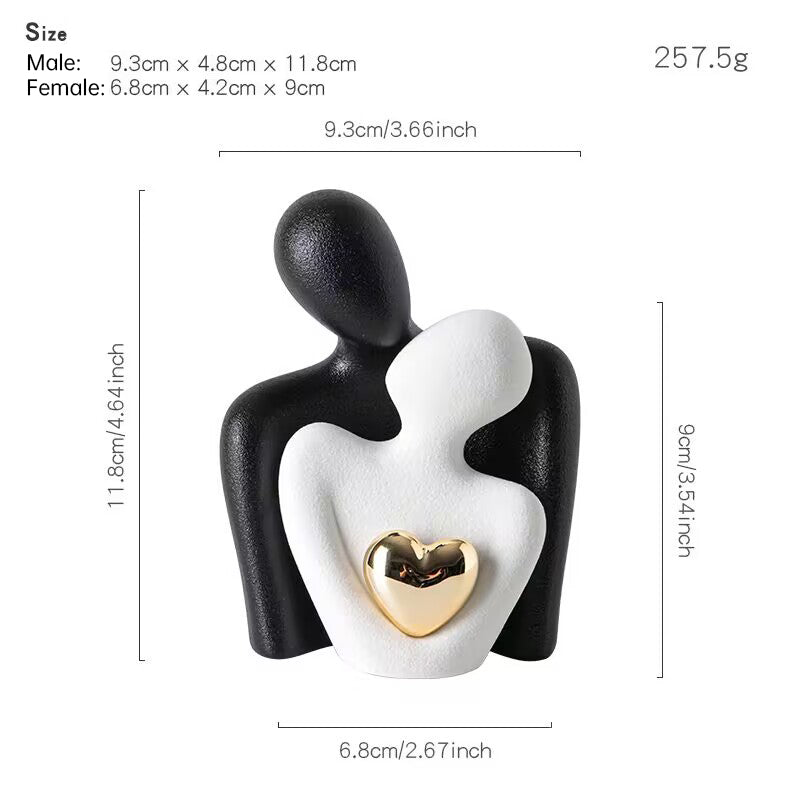 Creative couple figure decoration Newlywed home decoration Lover sculpture decoration figure desktop living room bookshelf decor - Tampa Home & Garden Store