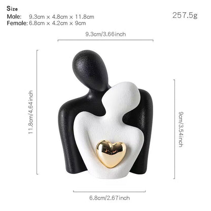 Creative couple figure decoration Newlywed home decoration Lover sculpture decoration figure desktop living room bookshelf decor - Tampa Home & Garden Store