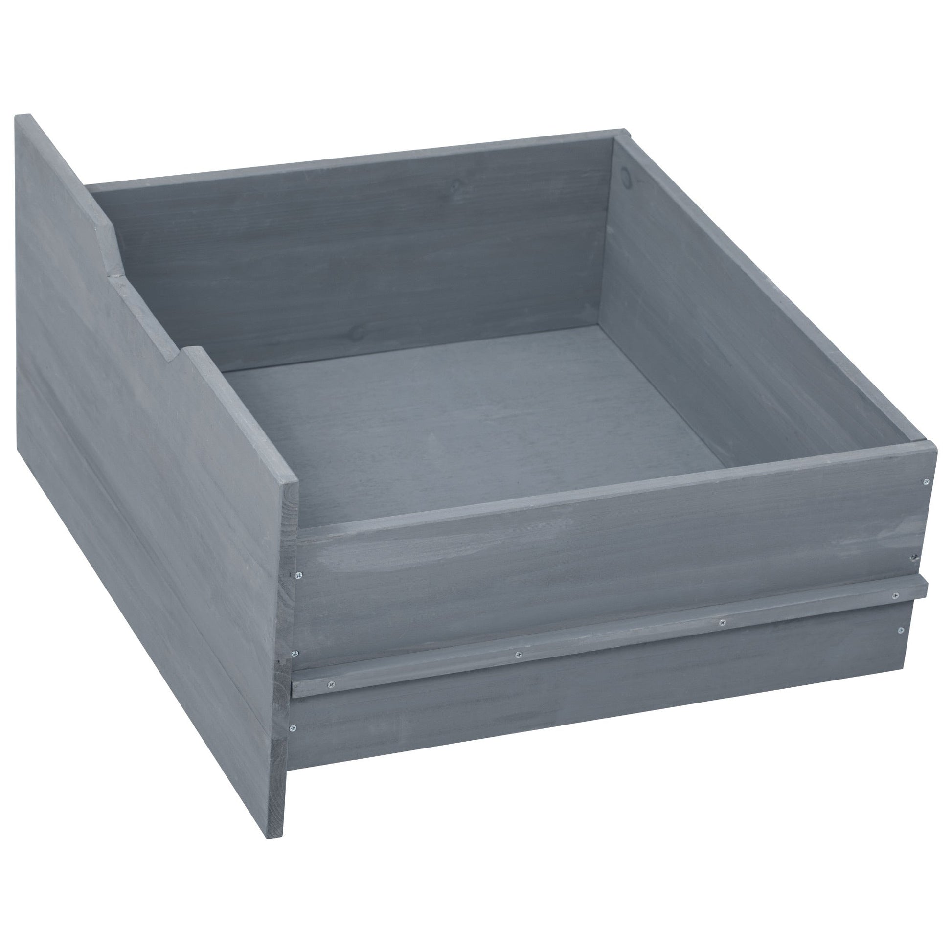 Gray wood outdoor kitchen island from HouseOfZazla for Big Green Egg grills on Tampa Home & Garden Store