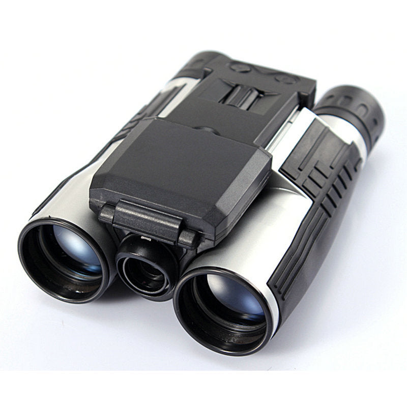 Digital HD Camera Binoculars in black and silver with compact body and dual eyepieces on Tampa Home & Garden Store