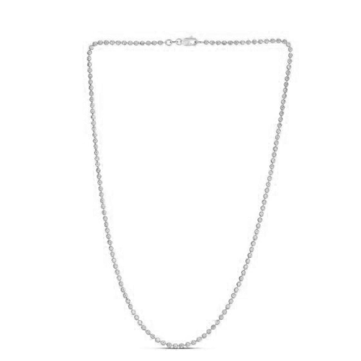 Moon Cut Bead Chain necklace in 14k white gold with 2.50 mm beads by Bids.com on Tampa Home & Garden Store