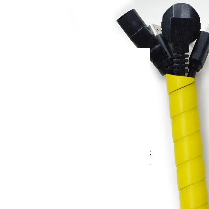 Anti-cat and dog bite cord protector, yellow spiral wrap with black connectors FLIPSTYLEZLLC on Tampa Home & Garden Store