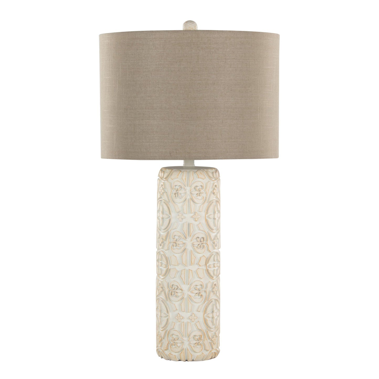 Charlotte contemporary table lamp set Taos brown beige shade ceramic base HouseOfZazla on Tampa Home & Garden Store