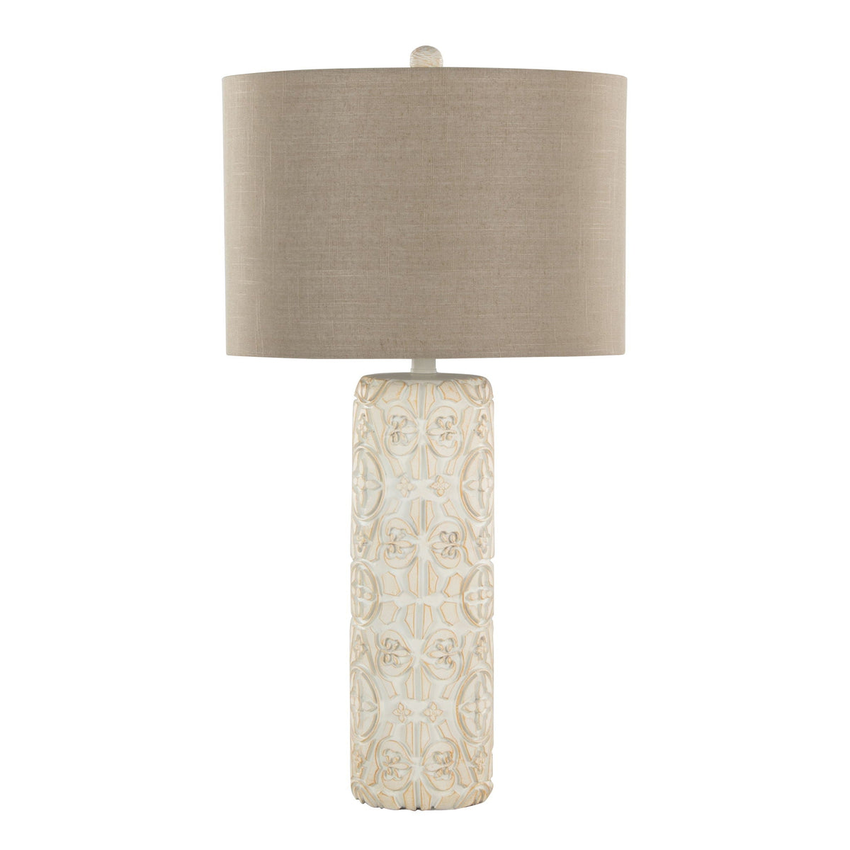 Charlotte contemporary table lamp set Taos brown beige shade ceramic base HouseOfZazla on Tampa Home & Garden Store