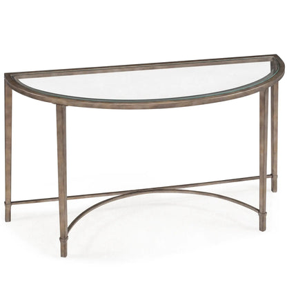 Copia Oval End Table Antiqued Silver Crafted