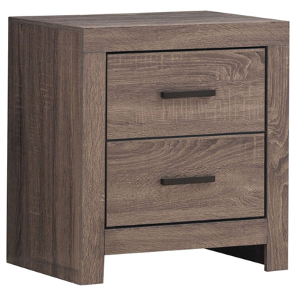 Geary 2-drawer nightstand in dark wood finish by HouseOfZazla from 4 Piece Bedroom Sets on Tampa Home & Garden Store