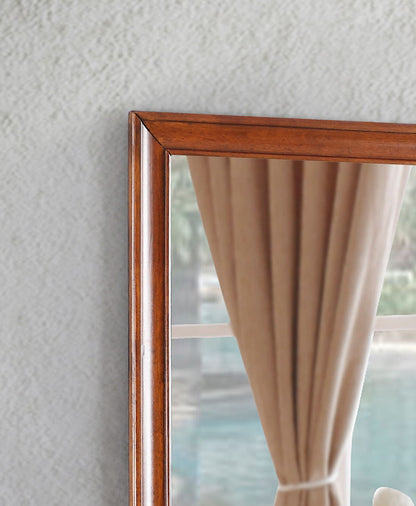 LaVita Mirror with contemporary brown wood frame by HouseOfZazla; beveled edges on Tampa Home & Garden Store