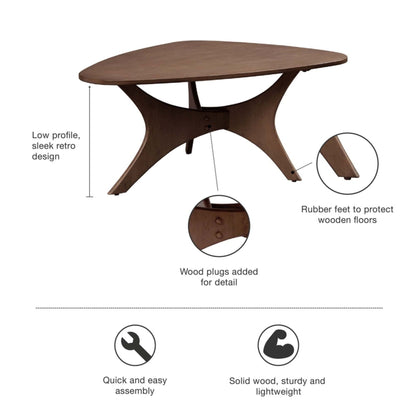 Triangle Table With Unique Design and Elm Finish