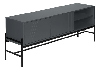 Contemporary 60-Inch TV Stand Console with Storage Cabinet, dark gray finish, HouseOfZazla on Tampa Home & Garden Store