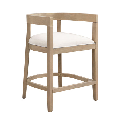 Modern rubberwood counter stools with cream upholstered seats set of 2 HouseOfZazla on Tampa Home & Garden Store