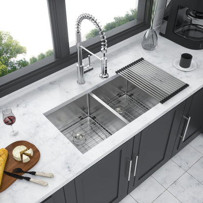 Modern Double Bowl Undermount Sink And Steel
